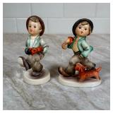 (2pc) Umbrella Hummel Figurines | Dimensions: h. 5 in