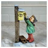 (1pc) Mailbox Hummel Figurine | Dimensions: h. 7 in