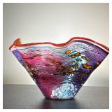 15" Lowery Art Glass Center Bowl