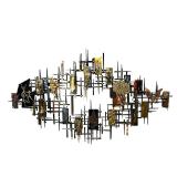 Brutalist Mixed Metals Wall Sculpture