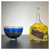 (2pc) Bertil Vallien for Kosta Boda Art Glass Objects