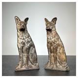 Pair German Shepherd Book Ends