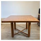 Craftsman-Style Wood Extension Dining Table