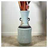 Japanese Celadon Floor Vase