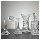 (5pc) Assorted Cut Glass Tableware