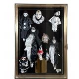 Bruno Shadow Box Display of Pierrot Figures
