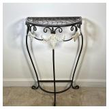 Metal Demilune Plant Stand / Side Table