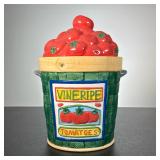 Decorative Tomato Bushel Cookie Jar