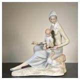 Lladro-Style Porcelain Figural Group