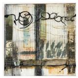 (2pc) MADONNA PHILLIPS ABSTRACT ACRYLIC ART | Line Mixed media and acrylic Signed and titled on vers