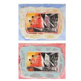 (2pc) MICHAEL ROTHENSTEIN RA (1908-1993) PRINTS | Two prints, both signed 11.5 x 15 in. sight Dimens