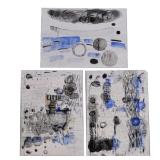 (3pc) THIERRY DIERS (French, b. 1954) MIXED MEDIA | 3 untitled mixed media & collage pieces by Thier