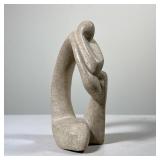 MODERNIST (20TH CENTURY) STONE SCULPTURE | Abstract carved stone sculpture depicting a simplified se