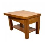 MID-CENTURY MODERN ANGULAR END TABLE | Rectilinear mid-century modern style end table, constructed o