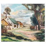 Fickaert Walter Oil On Canvas Of Farmhouse | Oil on canvas, signed lower right. 20.5 x 24.25 in. (St