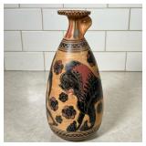 Reproduction Of Ancient Greek Corinthian Alabastron Vase | Used for storing oils and perfumes. Black