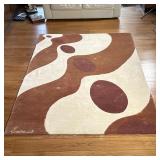 CALAM MID CENTURY SCULPTED RUG | Dimensions: w. 67 x l. 93 in