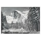 After Ansel Adams Monochrome Print | Reproduction pent, matted and frames 4 x 6 in. (sight) Dimensio
