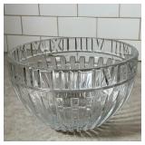 Large Tiffany Atlas Pattern Bowl | Cut crystal bowl featuring signature Roman numerals around the ri