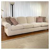 VINTAGE BEIGE SOFA | Dimensions: h. 34 x w. 33 x l. 120 in