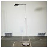 BRUSHED SILVER ARTICULATING FLOOR LAMP | Articulating reading floor lamp Dimensions: h. 55 x l. 20 i