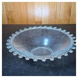 MID-CENTURY GLASS SERVING BOWL, ATTRIB. IMPERIAL GLASS CO. CANDLEWICK CLEAR | No apparent markings; 