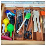 Kitchen Baking/Cooking Utensils | Including but not limited to: wooden spatulas, potato masher, and 