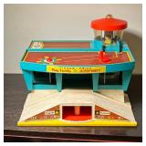 Vintage Fisher Price Play Family Airport | Cars/planes are missing but baggage claim still turns. To