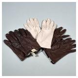 (3pc) LOT OF VINTAGE ITALIAN MADE LEATHER GLOVES, MIXED SIZES
