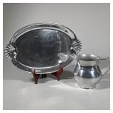WILTON MOUNT JOY PEWTER PITCHER & PLATTER