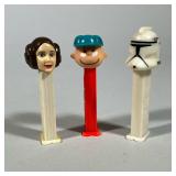 (3pc) Vintage Star Wars Collectible Pez Dispensers And Charlie Brown