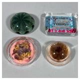 (4pc) MISC LOT OF PAPER WEIGHTS