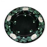 CZECH PAINTED CENTERPIECE GLASS DISH