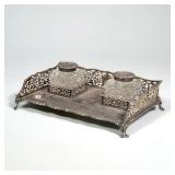 ENGLISH STERLING INKWELL STANDISH