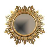 MEXICAN CARVED GILT WOOD SUNBURST MIRROR