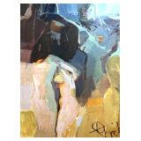 UNIDENTIFIED ARTIST (20TH CENTURY) OIL/ACRYLIC ON CANVAS FIGURE STUDY; R. TORCH
