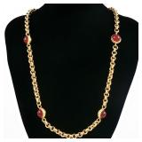 14K ITALIAN GOLD STATION NECKLACE