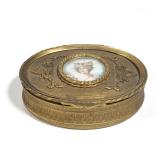 A FRENCH FANCY PORTRAIT MINIATURE JEWELRY BOX