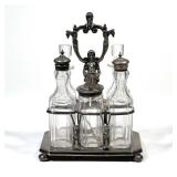 A FANCY ENGLISH SILVERPLATE TANTALUS