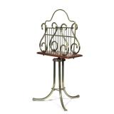 BRASS LYRE-FORM SHEET MUSIC / MAGAZINE RACK