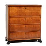 BIEDERMEIER SECRETARY CHEST OF DRAWERS