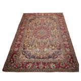 PERSIAN KASHAN RUG, MEDALLION FLORAL DESIGN