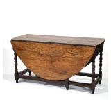 OAK DROP-LEAF GATE LEG TABLE, 18TH/19TH CENTURY