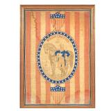 GEORGE WASHINGTON CENTENNIAL BANNER SCREENPRINT ON LINEN