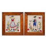 PAIR 20TH C. AMERICAN APPLIQU? SAMPLERS, NINA B.