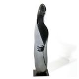 LARGE SHONA SCHOOL (ZIMBABWE, 20TH CENTURY) SERPENTINE STONE SCULPTURE, 53 IN.