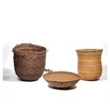 (3pc) ANTIQUE WOVEN YANOMAMI BASKETS