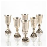 (6pc) LA PAGLIA STERLING CORDIAL CUPS