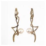 14K GOLD & PEARL EARRINGS