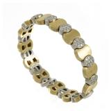DIAMOND CLUSTER & 18K GOLD BRACELET